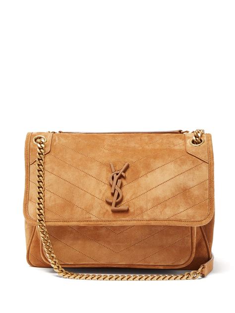 ysl suede handbag|YSL quilted shoulder bag.